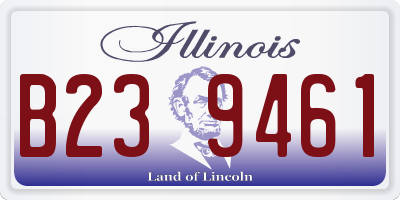 IL license plate B239461