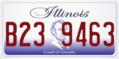 IL license plate B239463