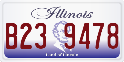 IL license plate B239478
