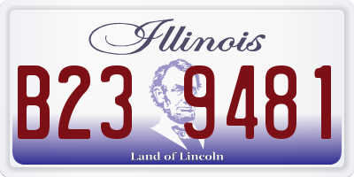 IL license plate B239481
