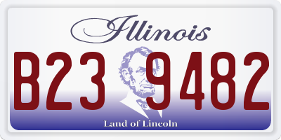 IL license plate B239482