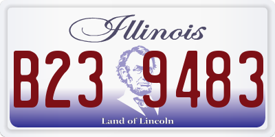 IL license plate B239483