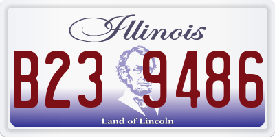 IL license plate B239486