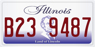 IL license plate B239487