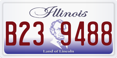 IL license plate B239488