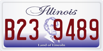 IL license plate B239489
