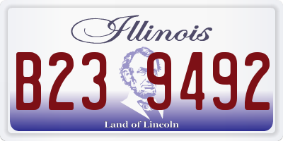IL license plate B239492