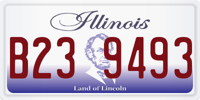 IL license plate B239493