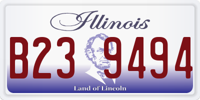 IL license plate B239494