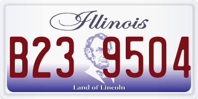 IL license plate B239504