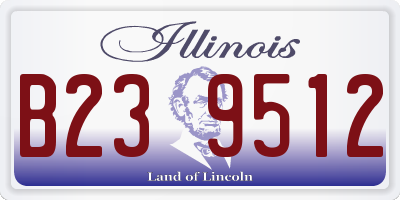 IL license plate B239512