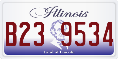 IL license plate B239534
