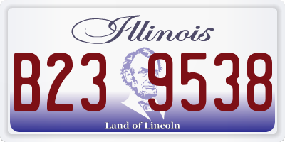 IL license plate B239538