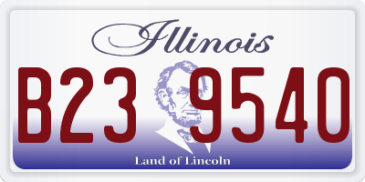 IL license plate B239540