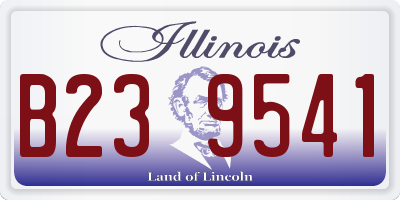IL license plate B239541