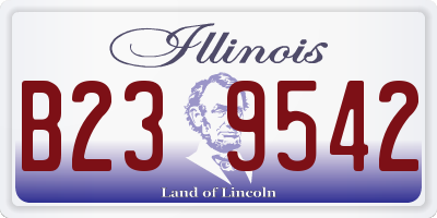 IL license plate B239542