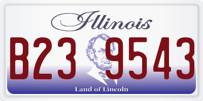 IL license plate B239543