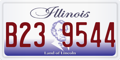 IL license plate B239544