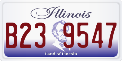 IL license plate B239547