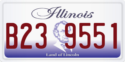 IL license plate B239551