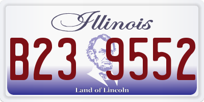 IL license plate B239552