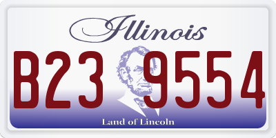 IL license plate B239554
