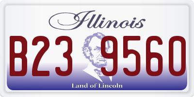 IL license plate B239560