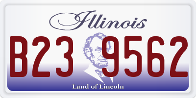 IL license plate B239562