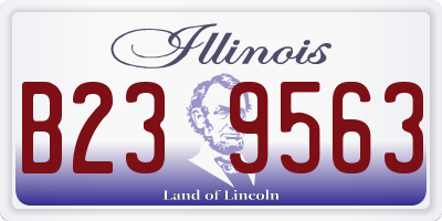 IL license plate B239563
