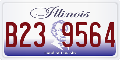 IL license plate B239564