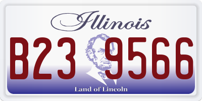 IL license plate B239566