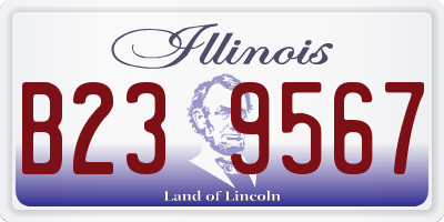 IL license plate B239567