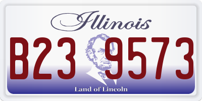 IL license plate B239573