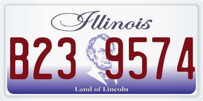 IL license plate B239574