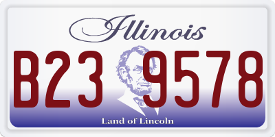 IL license plate B239578