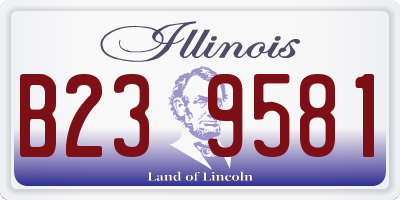 IL license plate B239581