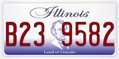 IL license plate B239582