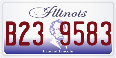 IL license plate B239583