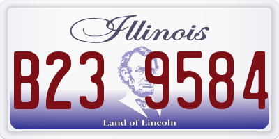 IL license plate B239584