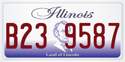 IL license plate B239587