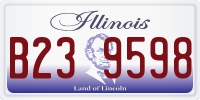 IL license plate B239598