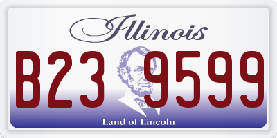 IL license plate B239599
