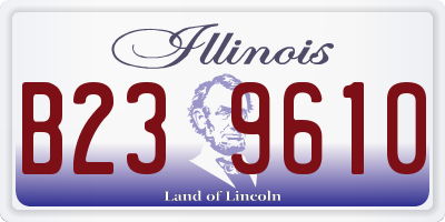 IL license plate B239610