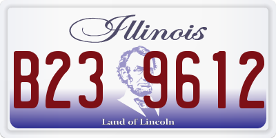 IL license plate B239612