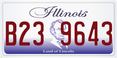 IL license plate B239643