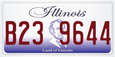 IL license plate B239644