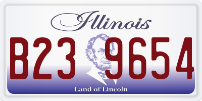 IL license plate B239654