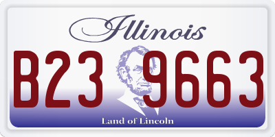 IL license plate B239663