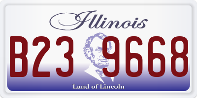 IL license plate B239668