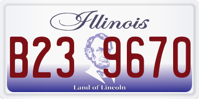 IL license plate B239670